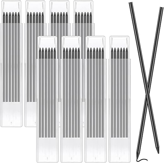 48Pcs Pencil Refills for Tracer/Pica Pencil, 2.8mm Solid Carpenters Pencil Refills Replacement, Deep Hole Marker, Waterproof Pencils Lead Refill for Woodwork Construction Building