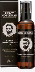Percy Nobleman Beard Oil – 99% Naturally Derived Conditioning Oil with Signature Scent – Softens, Nourishes & Reduces Beard Itch – Vegan, Non-Greasy & Fast-Absorbing – Made in England (100ml)