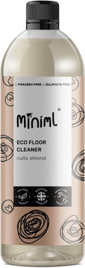 Miniml Eco Floor Cleaner Liquid 750ml - Almond Scented Multi Purpose Hard Floor Surface Cleaner for Laminate, Tile, Wood, Patio, Pressure Washer and More - 100 Percent Vegan and Cruelty-Free