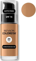 Revlon Colorstay Liquid Foundation Makeup Combination/Oily Skin SPF 15, Longwear Medium-Full Coverage With Matte Finish, Caramel (400), 30 Ml