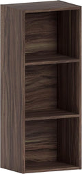 Vida Designs Oxford 3 Tier Cube Bookcase, Walnut Wooden Shelving Display Storage Unit Office Living Room Furniture