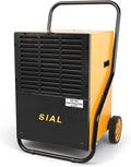 SIAL Industrial Dehumidifier 80L/Day, Commercial Construction Dryer, Auto-heating Defrost in 0-5℃ with Handle, High-capacity and Timer for Shop, Basement, Garage & Workshop 150㎡/375m³