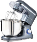Aucma Stand Mixer, 7.5L Food Mixer for Baking with Bowl, 6 Speeds Electric Kitchen Mixer with Dough Hook, Whisk & Beater 1400W (7.5L, Grey)