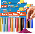 SOL 30pk Craft Sand Fine Glitter Tubes - 10 Vibrant Colours Kids Crafting Set, Easy-Pour Pots, School Arts & Crafts, DIY Projects, Sensory Play, Scrapbooking, Card Making, Perfect for Gifting (3x10pk)