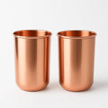 Pure Copper Tumblers for Drinking - Ayurvedic Health Pure Copper Cups – 2 pcs. Set - 300 ml.