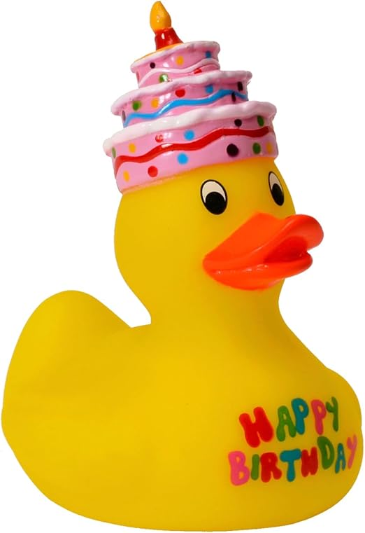 Out of the Blue 20/1063 Duck Yellow Squeaky Duck Happy Birthday