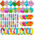 52 PCS Party Bag Fillers for Kids: Stocking Fillers Easter Eve Box Fidget Toys - Party Favours Pop Keyring Poppet Pinata Fillers - Small Birthday Gifts Class Prizes for Girls Boys