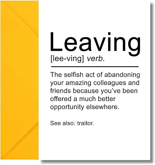 LimaLima Leaving Card Good Luck In Your New Job Funny Design For Men Women