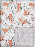 Soarwg Kids Baby Blanket Newborn Gifts, Soft Plush Blankets with Dotted Backing, Oeko-tex100, Essentials for Unisex, Toddlers, Boys Girls 75x100cm (Little Fox)