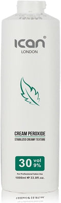 ICAN LONDON PROFESSIONAL CREAM PEROXIDE 30 VOLUME 9% 1000 ML (1 LITRE)