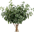 6 Bunches Eucalyptus Artificial Flowers, Artificial Eucalyptus Stems Leaves Branches Faux Silk Artificial Plants Green Foliage Greenery for Flower Arrangement Home Wedding Party Decoration