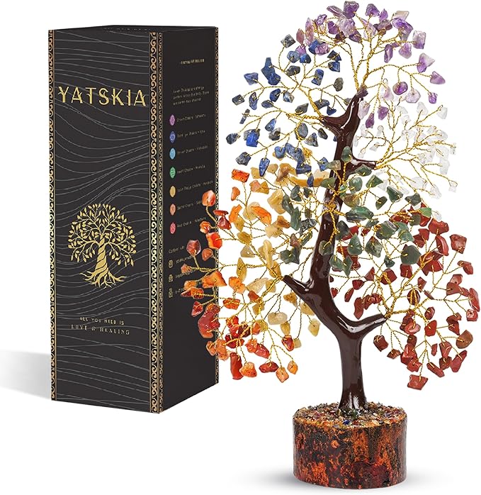 Yatskia 7 Chakra Tree Of Life, Crystal And Gemstones, Birthday Gifts For Women, Decorative Home Accessories, Living Room Decor, Crystal Gifts For Women