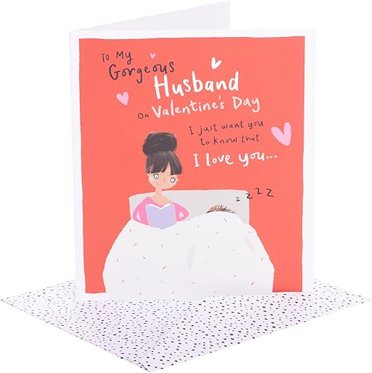 UK Greetings | Valentine's Day Card for Husband | I Love You Presents | Him, Boys, Men | To My Gorgeous Husband...Design | With Envelope | 15.9 x 18.4 cm