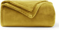 WAVVE Fleece Blanket Sofa Throw Yellow Mustard 4ft x 5ft - Fluffy Soft Warm Versatile Blanket for Sofa/Couch/Bed Throw/Single Size,130x150 cm