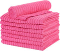 Microfibre Tea Towels, Thick, Soft, Super Absorbent and Lint Free Kitchen Towels, 45 x 65 cm, Pack of 8, Red