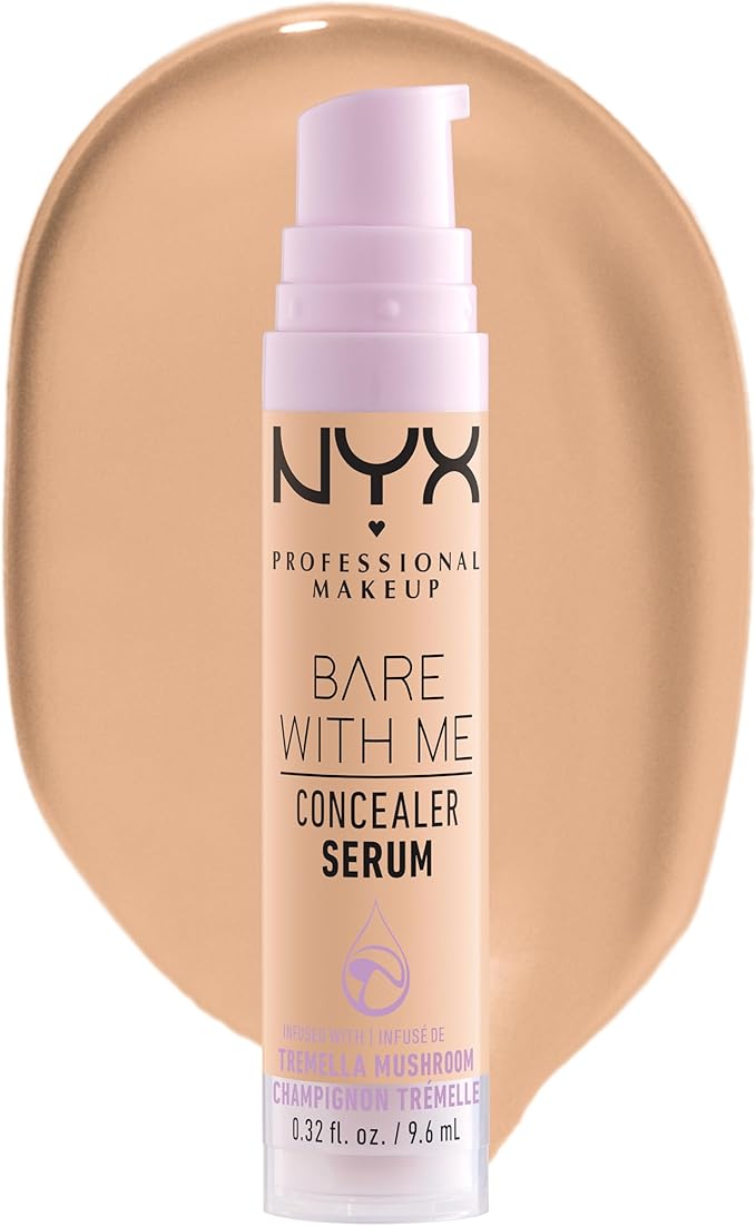 NYX Professional Makeup Bare With Me Concealer Serum, Natural, Medium Coverage, Beige, 9.6ml