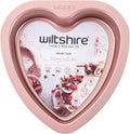 Wiltshire Rose Gold 19cm Heart Pan, PFOA PTFE Free, Robust Cake Pan, Non-Stick Coating, Coated Baking Pie Tin, Cake Mould, Sheet Steel Bakeware, 23x22.5x3.5cm