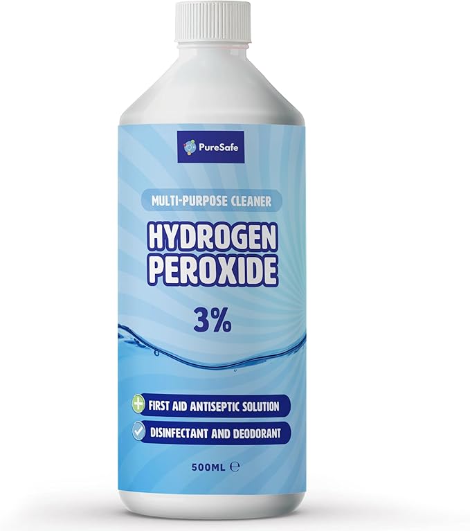 Hydrogen Peroxide 3% Solution 500ml – Multi-Purpose Household Cleaner, Surface Disinfectant, Mould and Mildew Remover, Stain Fighter, Grout Whitener, Kitchen and Bathroom Sanitiser