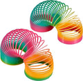 THE TWIDDLERS 2 Large Rainbow Spring Gift Toys for Boys & Girls, Classic Slinky Party Favours - 10 x 10cm