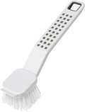 Addis Premium Soft Grip Washing Up Dish Brush With Scraper in White and Grey
