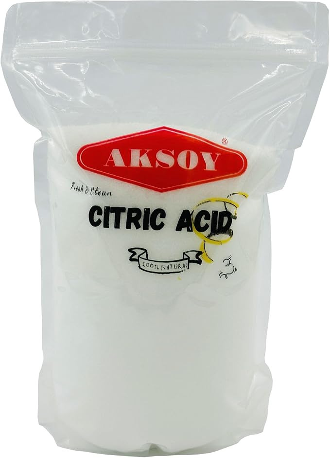 Citric Acid Food Grade 1000gr || Non-GMO, Anhydrous, Make Your Own BathBomb, No Additives, Sour Drinks, Household Cleaning with Citric Acid Powder (Packaging may vary)