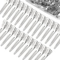 25 Pieces Duck Bill Hair Clips, 1.8 Inch Hair Clips for Styling, Alligator Curl Clips with Box for Hair Styling, Hair Coloring, Bows DIY (Silver)