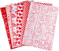 CHRORINE 60 Sheets Valentines Tissue Paper 6 Designs Gift Wrapping Paper for Valentine's Day, Wedding Party Crafts Decor