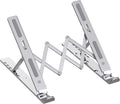 Dyazo Laptop Stand for Desk Adjustable Height 6 Multi-Angle, Ergonomic Foldable Portable Laptop Riser, Aluminum Laptop Stand, Macbook stand holder compatible with all Laptops, Fits 10-15.6" - Silver