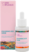 Good Molecules Hyaluronic Acid Serum Hydrating, Non-Greasy Formula To Moisturize, Plump 1% Ha, Anti-Aging, Water-Based Skincare For Face