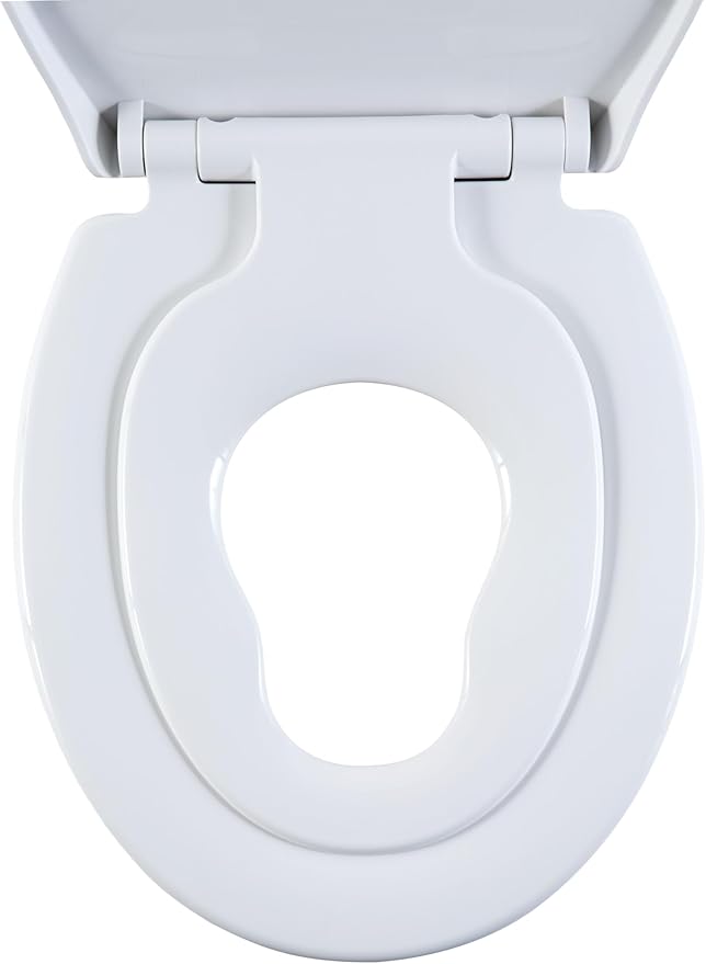 AQUALONA® Premium Thermoplastic Family Toilet Seat Soft Close Hard-Wearing Seat with One Button Hinge Release, Easy to Clean and Install with Universal Fittings, (Family Seat)