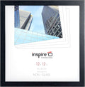 Hampton Frames Square Picture Frame 30x30cm Black Pack of 1, Acrylic Front, Wall Mount, MDF, Wood Effect, For Photos Posters Certificates