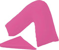 Comfy Nights Orthopedic V Shape Pillow Extra Support For Head, Neck & Back with Free Cover - Fuchsia