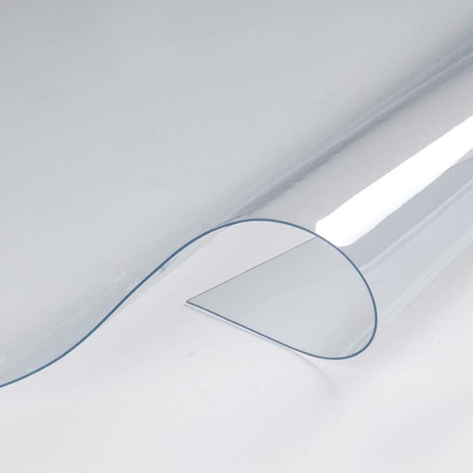 Designers24/7 STRONG PVC CRYSTAL CLEAR PLASTIC TABLE CLOTH PROTECTOR WATERPROOF USE AS A PROTECTIVE SHIELD SEE THROUGH (100cm x 140cm rectangle) 1 Metre