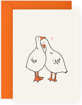 Boyfriend Valentines Day Card - Girlfriend Anniversary Card - Ducks In Love - Wedding Celebration For Husband Wife - Sweet Thinking Of You Card - Comes With Fun Stickers