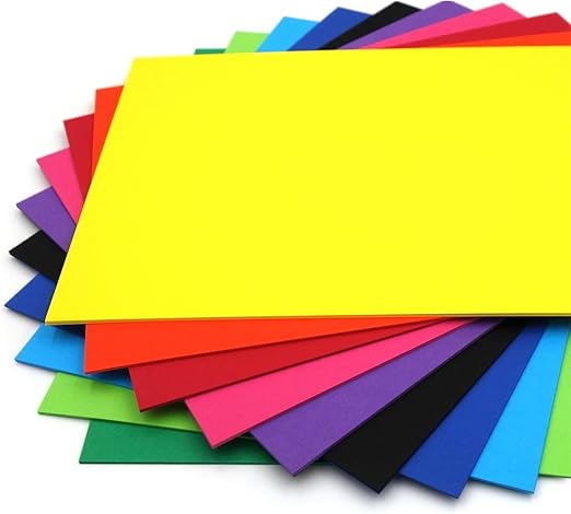 Hawksbill 10 Vivid Colours A4 Bright Coloured Card 220gsm – 60 Sheets Premium Cardstock for Arts Crafts Scrapbooking & Cutting Machines