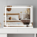 Hollywood Vanity Cosmetic Mirror with LED Lights, 58 x 45cm Large Makeup Mirror with Dimmable 3 Lighting Modes
