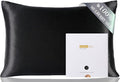 ZIMASILK 100% Mulberry Silk Pillowcase for Hair and Skin Health, Both Sides 19 Momme Premium Grade 6A Silk, Soft & Smooth, 600 Thread Count, with Hidden Zipper, 1pc (Standard 50x75 cm, Black)