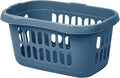 High Grade Plastic Large 60L Hipster Laundry Basket Hamper Clothes Washing Bedding Linen Storage Basket (Midnight Navy)