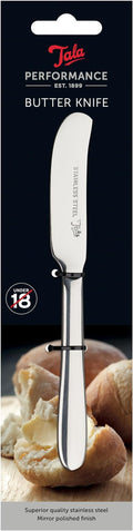Tala Performance Stainless Steel Butter Knife, Stainless Steel with Mirror Polish Finish, Dishwasher Safe, Metallic Silver, 16.3 x 2 x 0.5 cm