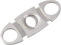 Vicloon Cigar Cutter Twin Stainless Steel, Double Blade Guillotine Scissors, Pocket Cigar Tool, Silver