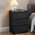 VASAGLE KAILYN Collection - Bedside Table with Power Strip, Side End Table with Drawers, 2 AC Outlets, 2 USB Ports, for Living Room, Bedroom, Study, Ebony Black LET631B57