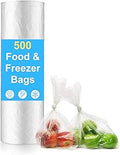 500 x Clear Plastic Freezer Bags on Roll | Sandwich Food Plastic Bags for Multi-Use | Ideal for Fresh Fruit and Veg - Versatile and Durable-(9 x 14 Inch)