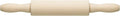 KitchenCraft Revolving Rolling Pin, Small, Beechwood, 23 cm, Beige