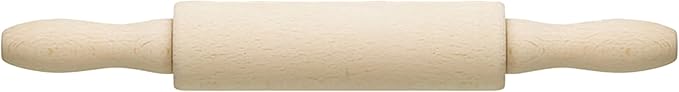 KitchenCraft Revolving Rolling Pin, Small, Beechwood, 23 cm, Beige