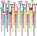VEYLIN 24 Pieces Pencils with Rubbers Fun Wooden Pencils Set for Kids Party Bag Pencils Class Gifts School Supplies