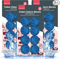 24pk x 50g Toilet Cistern Blocks, Blue Ocean Scent Freshener Tablets, Powerful Rim and Bowl Cleaning, Long-Lasting Fragrance, Prevents Limescale, and Effectively Fights Odours