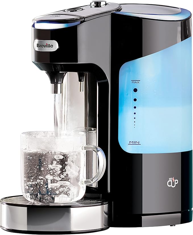 Breville HotCup Hot Water Dispenser | 2.0L with 3kW Fast Boil & Variable Dispense | Energy-efficient use | Gloss Black [VKJ318]