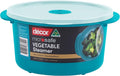 Décor Microsafe Vegetable Steamer designed for quick microwave heating and cooking. Steam meat, fish and vegetables in minutes Dishwasher & Freezer Safe BPA Free 1.5L Capacity - Teal