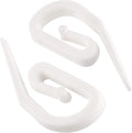 White Plastic Curtain Hooks | Hooks For Pencil Pleat, Window, Door & Shower Curtains | Heavy Duty Hook for Header Tape & Drapery | Pack of 100-3.2 x 1.2cm | The Bead Shop - A UK Brand