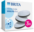 BRITA MicroDisc Replacement Filter Discs for FillandGo and Filter Bottles, Reduce Chlorine, microparticles and Other impurities - 3 Pack